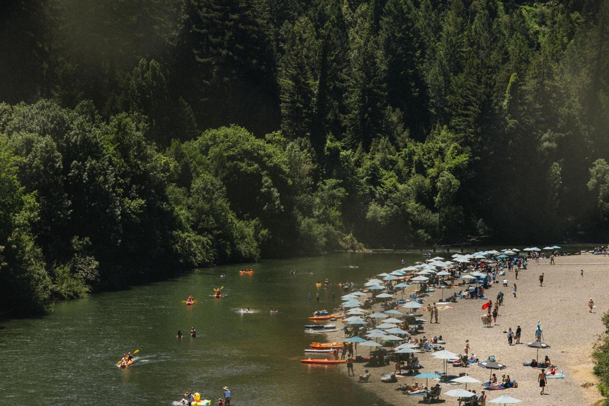 Johnson'S Beach Cabins And Campground Guerneville Exterior foto